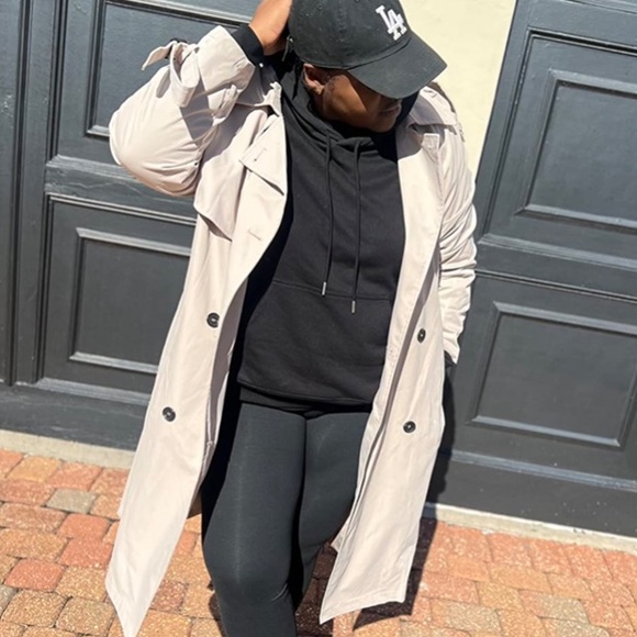 Lapel Double Breasted Long Trench Coat Casual - Picture 5 of 9